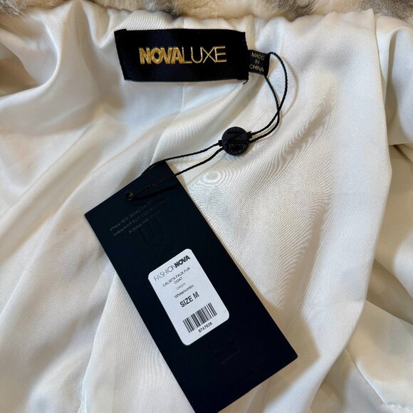 NWT Fashion Nova NovaLuxe “Callista” Faux Fur Maxi Coat – Size M - Picture 8 of 9